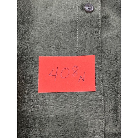J. Jill Womens 100% Silk Blazer Jacket Size 18 Olive Green - Picture 9 of 9